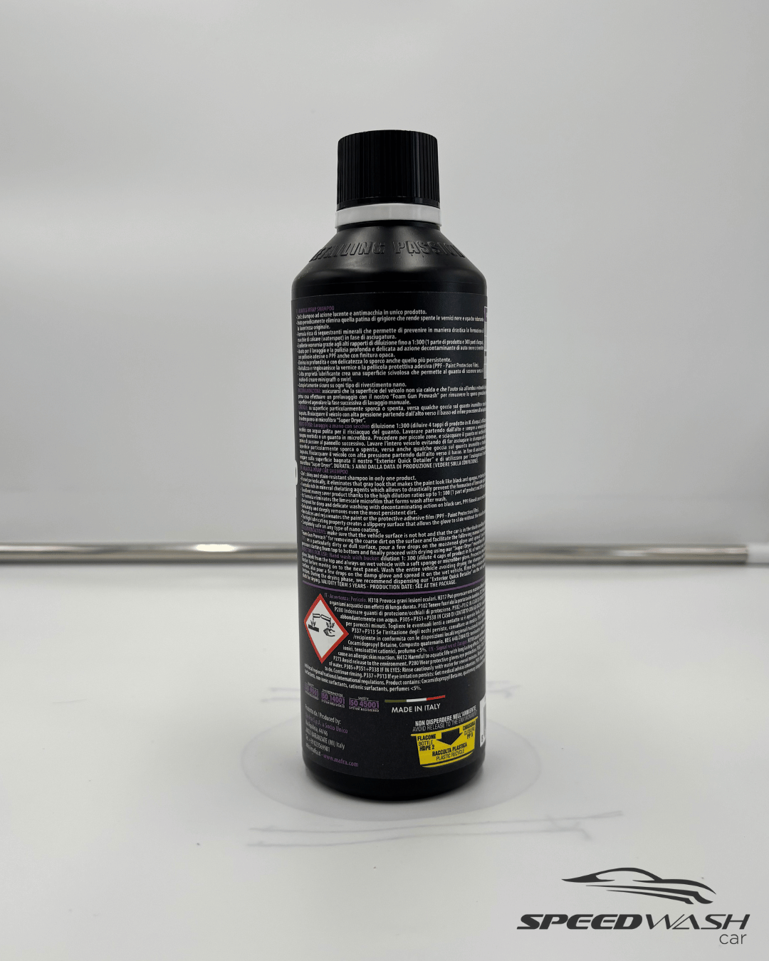 Black and Wrap Shampoo Maniac Line MAFRA – 500ml – Shampoo neutro per auto wrappate/pellicolate - immagine 3