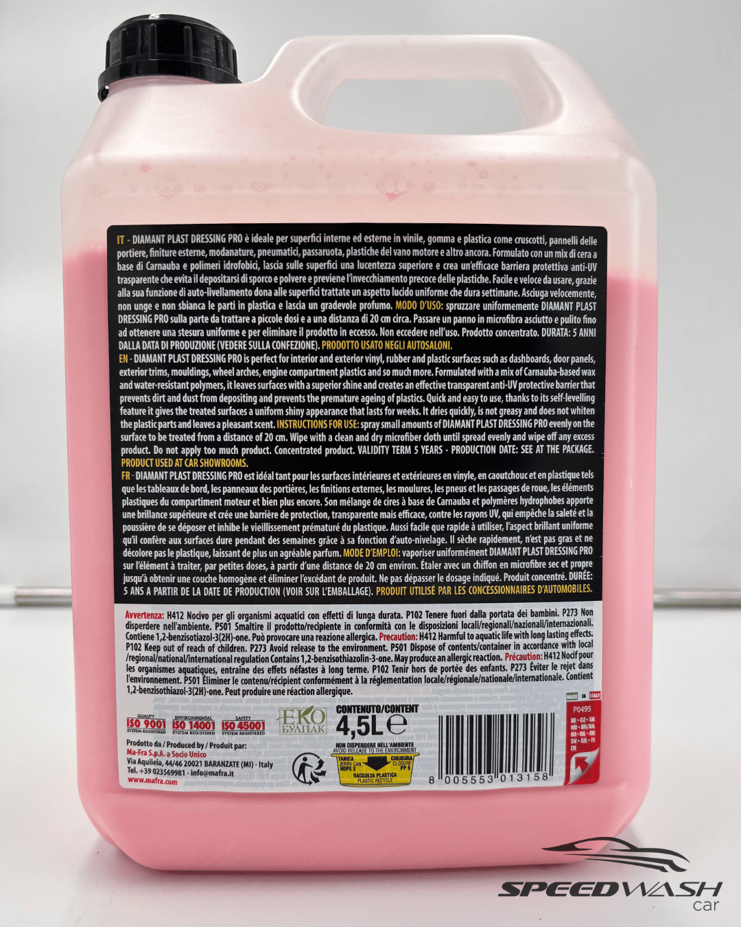 Diamant Plast Dressing Pro MAFRA – 4,5L – Trattamento lucidante plastiche - immagine 2