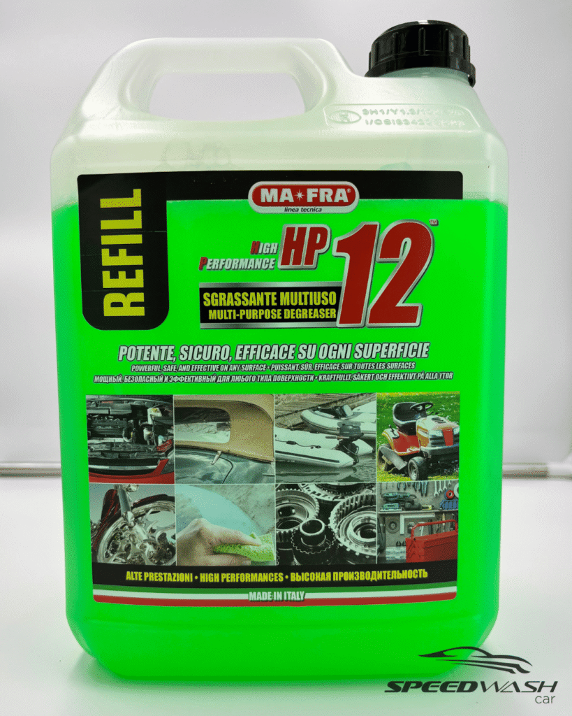 HP12 High Performance MAFRA 4,5L – Sgrassatore multiuso per interni ed esterni auto