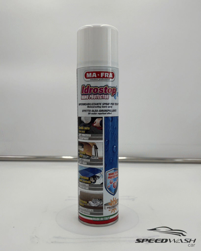 Idrostop Nano Protector MAFRA – Spray impermeabilizzante idrofobico per tessuti auto