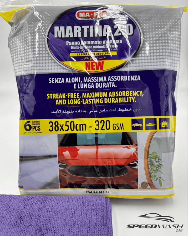 Panni Martina 2.0 MAFRA – Set 6 microfibre multiuso morbide e ultra‑assorbenti per interni/esterni auto