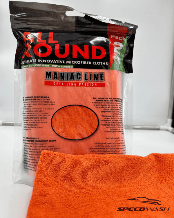 Panno All Round 280gsm MAFRA 60×40 – Set 2 microfibre grandi per asciugatura carrozzeria e vetri