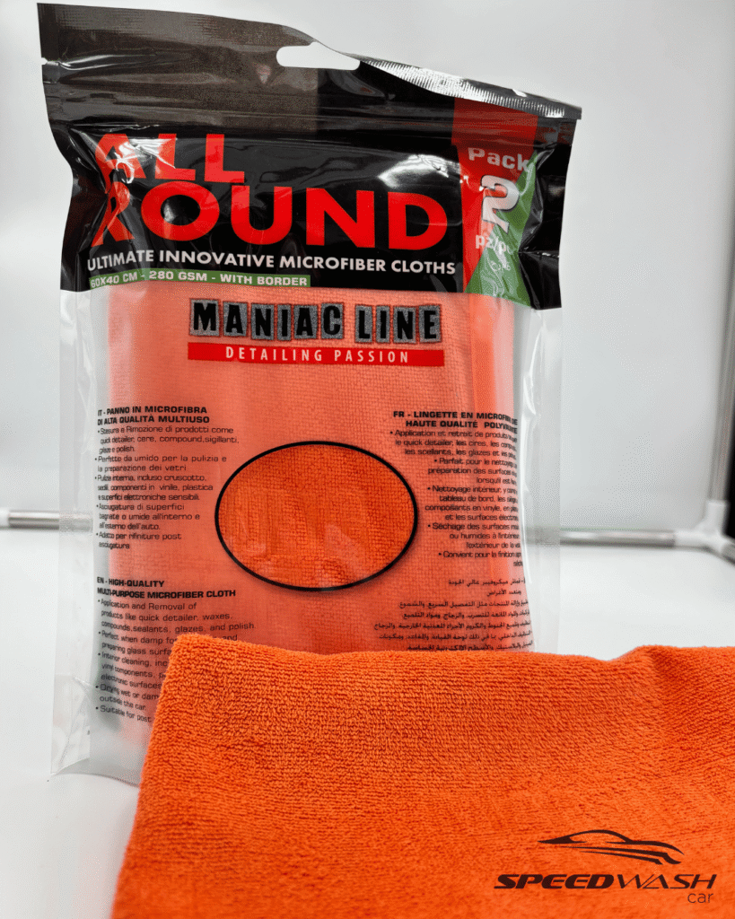 Panno All Round 280gsm MAFRA 60×40 – Set 2 microfibre grandi per asciugatura carrozzeria e vetri