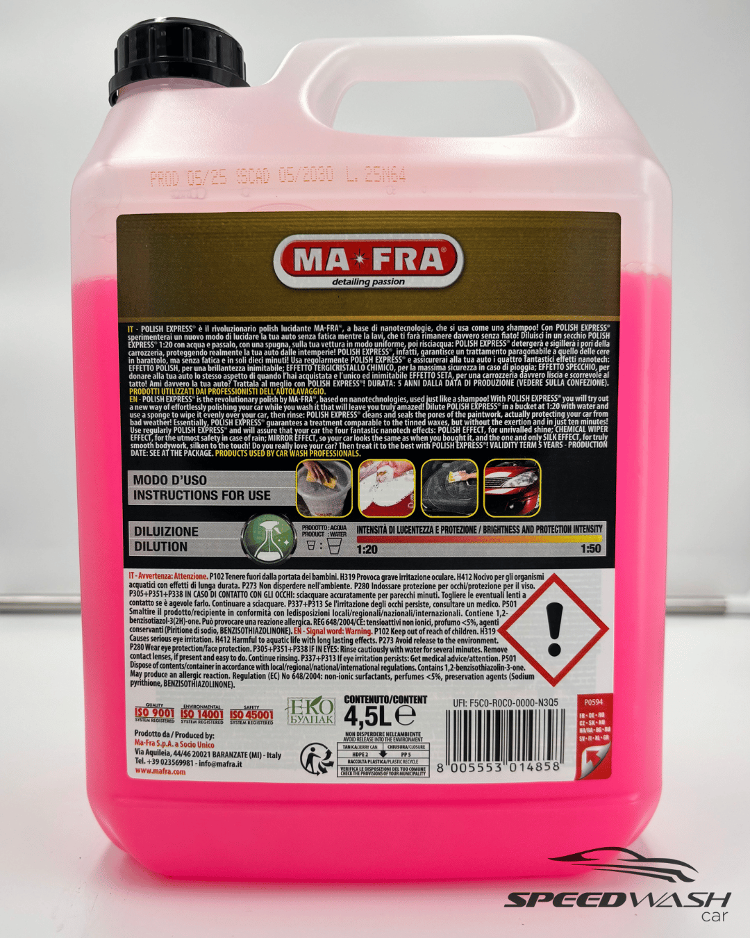 polish express nanotech shampoo mafra 4,5l