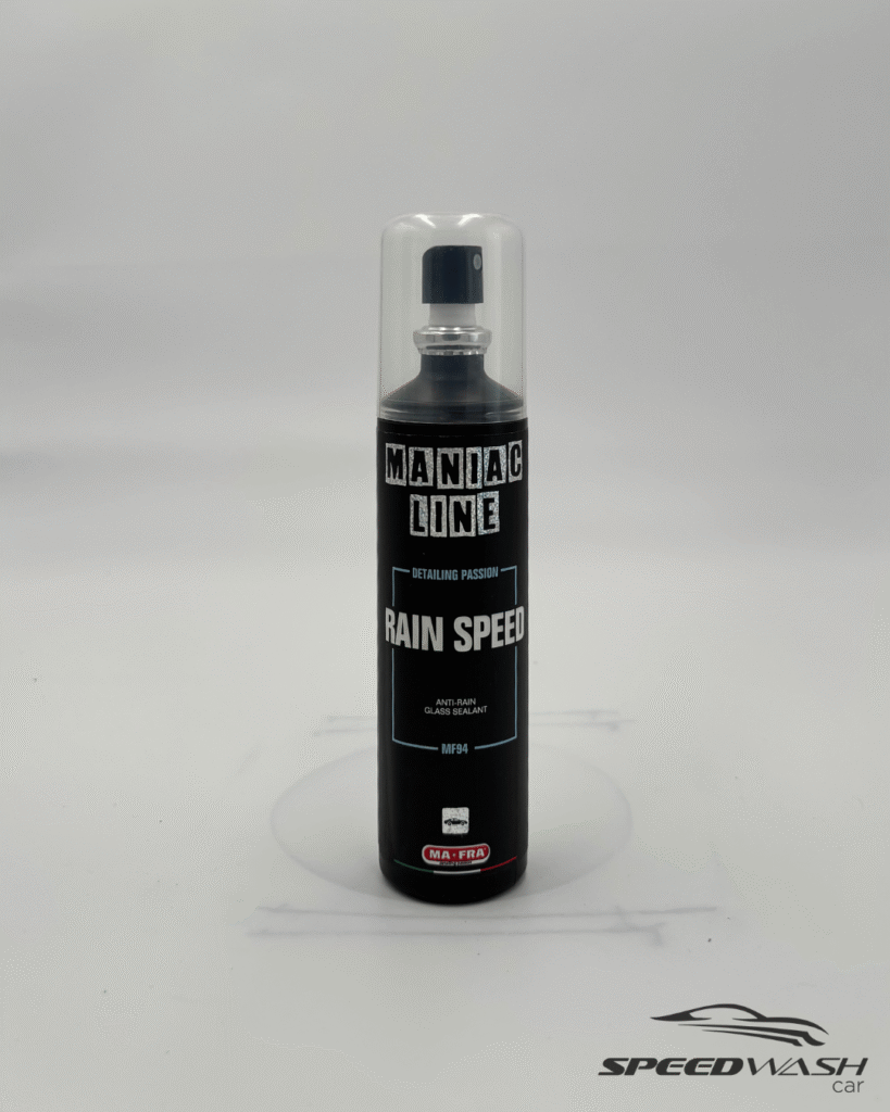 Rain Speed Maniac Line MAFRA 100ml – Trattamento anti‑pioggia idrorepellente per vetri auto