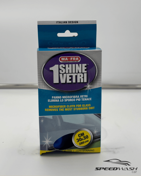 Panno Shine Vetri MAFRA 30×30 – microfibra anti alone per vetri auto