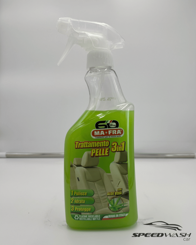 Trattamento Pelle 3in1 MAFRA 500ml – Crema detergente, nutriente e protettiva per sedili auto