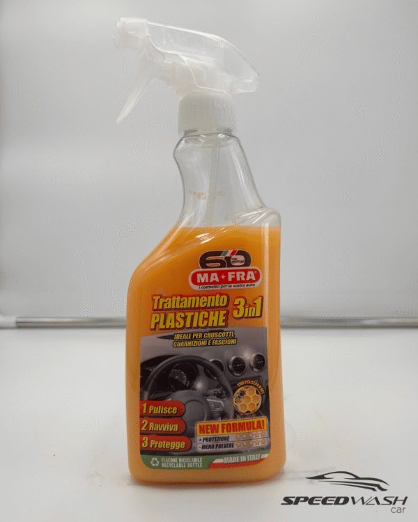 Trattamento Plastiche 3in1 MAFRA 500ml – Pulizia, nutrimento e protezione UV con finitura satinata