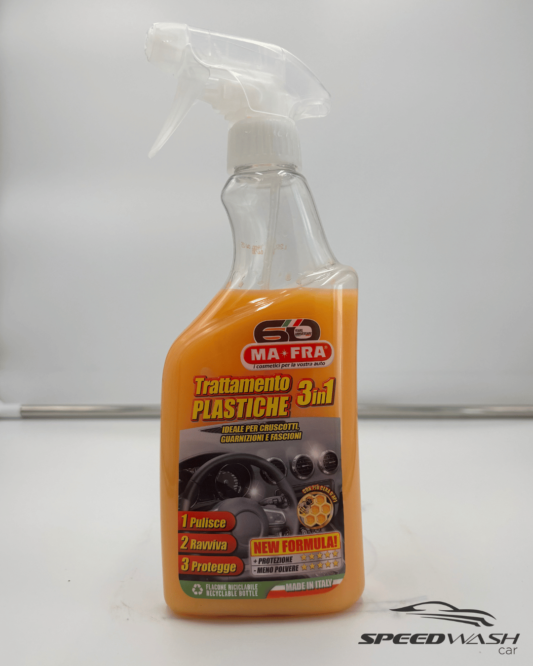 Trattamento Plastiche 3in1 MAFRA 500ml – Pulizia, nutrimento e protezione UV con finitura satinata
