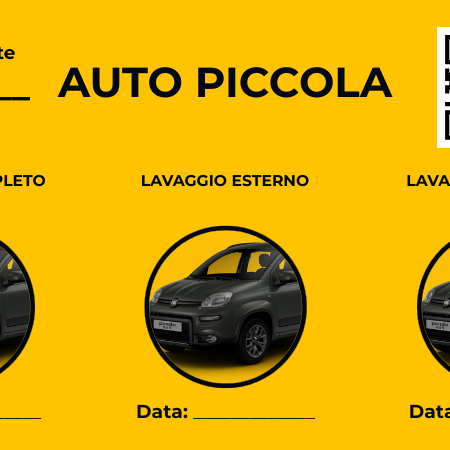 Carta fedeltà Speedwash auto piccola