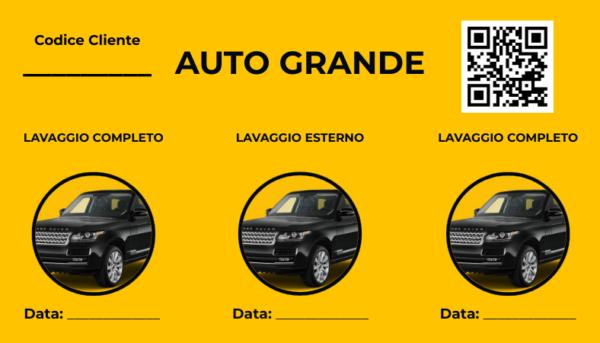 Carta fedeltà Speedwash SUV – lavaggi premium per grandi veicoli