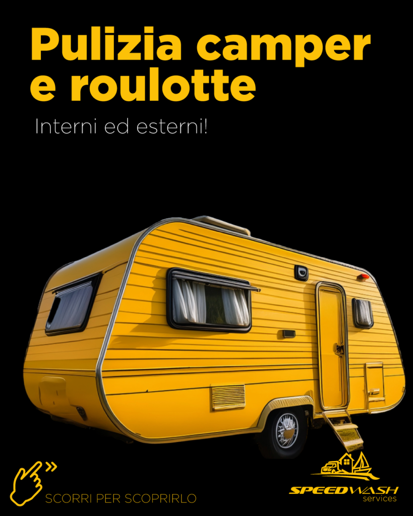 pulizia camper e roulotte