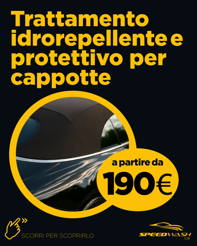 trattamento idrorepellente e protettico per cappotte auto speedwash